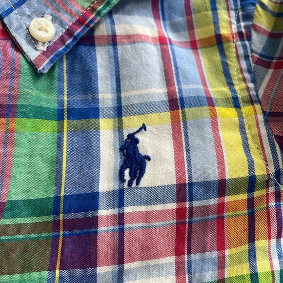 Ralph Lauren Baby Boys Classic Plaid Coverall One piece Blue Multicolor 9M NEW - Picture 6 of 10